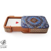 تصویر جعبه پاسور چوبی خاتم کاری طرح تذهیب 