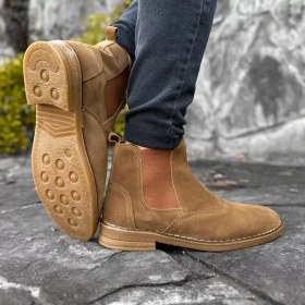 تصویر بوت مردانه چلسی عسلی باکسی کد 27893 - 44 