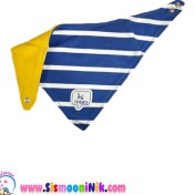 تصویر دستمال گردن نیلی مدل فرندز 