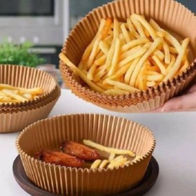 تصویر کاغذ مخصوص هواپز (ایرفایر) سرخ کن بدون روغن ضمانتی سایز ۲۰ air fryer pad paper