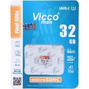تصویر رم میکرو 32 گیگ ویکومن Vicco Man Final 600x A1 V30 U3 C10 90MB/s 