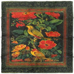 تصویر پوشت (دستمال جیب) گل و مرغ 