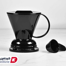 تصویر دریپر قهوه V60 طلقی مشکی 