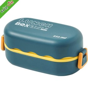 تصویر ظرف غذا پلاستیک دو طبقه ظرفیت 850 میلی لیتر lunch box baby