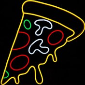 تصویر تابلو نئون فلکسی پیتزا فست فود pizza neon sign