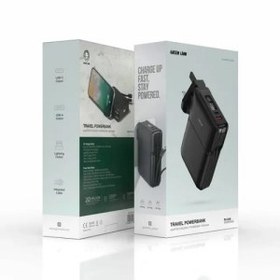 تصویر پاوربانک 10000mAh گرین لاین مدل Travel Powerbank - مشکی Green Lion GNTRVB10K 10000mAh Travel Power Bank / Adapter / Holder