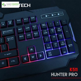 تصویر کیبورد گیمینگ فنتک Fantech Hunter Pro K511 ا Fantech Hunter Pro K511 Gaming Keyboard Fantech Hunter Pro K511 Gaming Keyboard