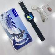 تصویر ساعت هوشمند KEQIWEAR مدل KW900 Ultra2 با بدنه پلی کربنات و بند سیلیکونی 