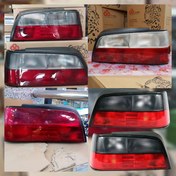 تصویر چراغ خطر عقب پارس چپ و راست سفید برفی 