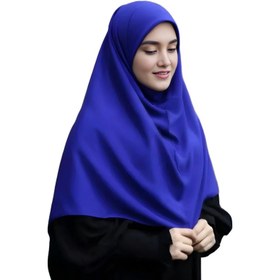 تصویر مقنعه مدل کرپ ساده 100 - یشمی 