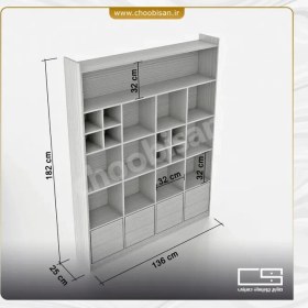 تصویر کتابخانه بزرگ 4 کمد دار 