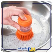 تصویر برس ظرفشویی مخزن دار ایکیا مدل VIDEVECKMAL VIDEVECKMAL dish-washing brush with dispenser