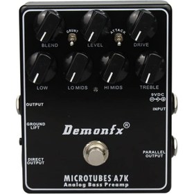 تصویر پری امپ انالوگ Demonfx microtubes A7K DemonFX Microtubes A7K Bass Preamp Pedal