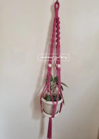 تصویر آویز گلدان مکرومه 