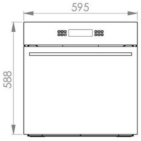 تصویر فر توکار برقی کن مدل E6561 can electric built-in oven model E6561