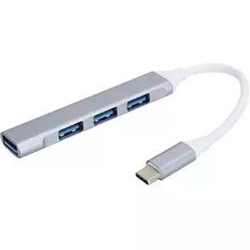 تصویر هاب USB ۴ پورت Type-C فلزی 