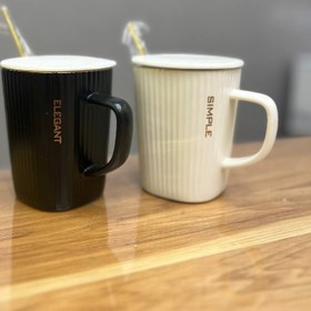 تصویر ماگ اداری دو رنگ 