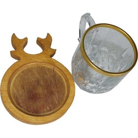 تصویر زیر لیوانی مدل گوزن Deer model coaster
