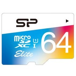 تصویر کارت حافظه‌ microSDHC سیلیکون پاور مدل Elite کلاس 10 استاندارد UHS-I U1 سرعت 100MBps ظرفیت 64 گیگابایت 