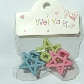 تصویر پک سه عددی کلیپس کوچک طرح ستاره 