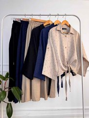 تصویر ست شومیز و دامن کسمه کد 1102 