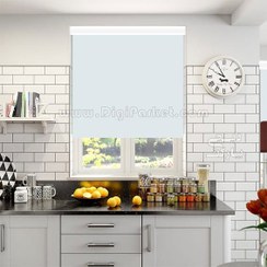 تصویر پرده شید رول بلک اوت رنگ white Blackout shade roll blind