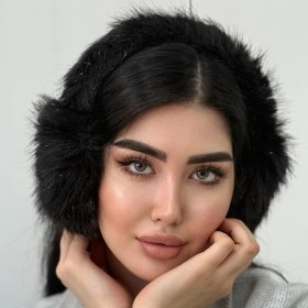 تصویر گوشگیر تدی زنانه کد 63 - مشکی Women's Teddy Earrings Code 63