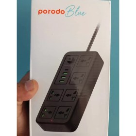 تصویر چندراهی برق برند پرودو مدل بلوPorodo ‌Blue - 6UNIVERSAL SOCKETS 