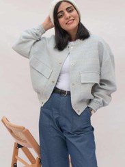 تصویر بامبر جکت مردانه آبی 