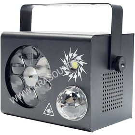 تصویر رقص نور افکتی 4کاره Magic Ball GOBO Strobe Laser 4in1 Mini Light Magic Ball GOBO Strobe Laser 4-in1 Mini Light