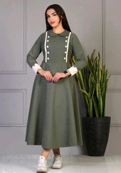 تصویر پیراهن مهمانی زنانه کرپ مدل پیراهن شیک کالکشن یلدایی شیرین دخت 80964 - کد 2126451 