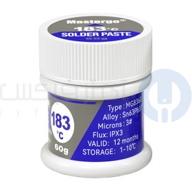 تصویر خمیر قلع 60 گرمی 183 درجه مسترگو Mastergo 