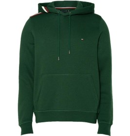 تصویر خرید اینترنتی هودی مردانه سبز تامی هیلفیگر MW0MW28183MBP Global Strıpe Hoody