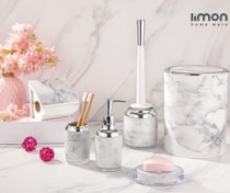 تصویر ست بهداشتی لیمون مدل رمانتیک ماربل _ نسکافه ایی lemon sanitary set, romantic model, marble - nescafe