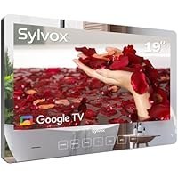 تصویر تلویزیون هوشمند SYLVOX 19 اینچ حمام Magic Mirror تلویزیون LED ضد آب 1080P 500NITS بلندگوهای دوگانه جلویی با روشنایی بالا نصب دیواری مناسب برای حمام، هتل، سونا SYLVOX 19'' Smart TV Bathroom Magic Mirror Waterproof LED TV 1080P 500NITS High Brightness Dual Front Speakers Wall mounting Suitable for Bathrooms,Hotels,Saunas