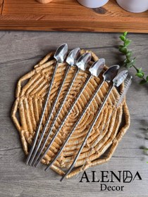 تصویر نی شربت خوری استیل یونیک 