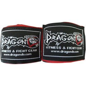 تصویر تجهیزات بوکس قرمز Boxing Bandage Kick Muay Thai Elastic 3.5 متر 83811 دو برابر Dragondo 