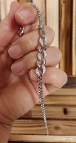 تصویر دستبند نقره زنانه طرح کارتیه، وارداتی Women's sterling silver bracelet in cartier