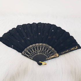 تصویر بادبزن دستی فانتزی تاشو 