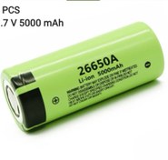 تصویر باتری لیتیوم یون پاناسونیک 26650 قابل شارژ 5000Mah یک عدد 