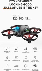 تصویر پهپاد با دوربین دوگانه Mezone Mini FPV RC Drone (Falco cherrug 4K) with Dual Camera - ارسال 10 الی 15 روز کاری 
