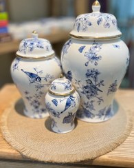 تصویر ست جینجر جار پرستو آبی 