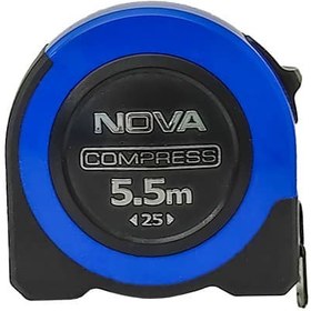 تصویر متر 5/5 متری کمپرس نووا مدل NTT-3063 ا Nova 5.5 m Compress Measuring Tape Model NTT-3063 Nova 5.5 m Compress Measuring Tape Model NTT-3063