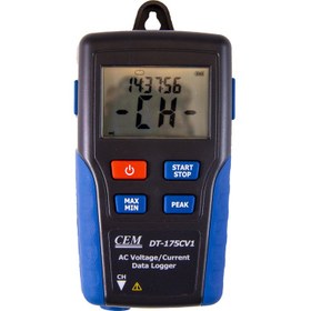 تصویر دیتالاگر جریان و ولتاژ سی ای ام مدل DT-175CV1 DT-175CV1 datalogger for measuring and recording True RMS current and voltage.