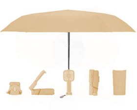 تصویر چتر بارانی و آفتابی دارای مینی پنکه شارژی Mini Fan Umbrella Product ST-200 