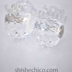 تصویر دستگیره تک سوراخ کریستال شیشه سکوریت چرخی شامپاینی 60mm 