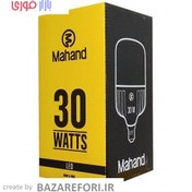 تصویر لامپ ال ای دی 30 وات مهند مدل استوانه ای کد mo-30 پایه E27 بازار فوری 