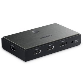 تصویر سوییچ 3 به 1 HDMI یوگرین مدل CM188-50709 Ugreen CM188-50709 Hdmi 2.0 3 In 1 Out Switcher Support