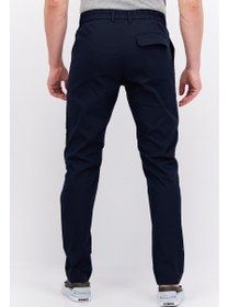 تصویر شلوار کتان مردانه فیت باریک کشی، رنگ سرمه‌ای برند esprit Men Slim Fit Solid Stretchable Chino Pants, Navy