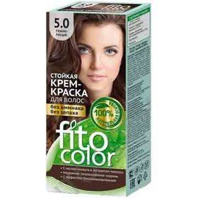 تصویر رنگ مو روسی فیتو کالر fito color بدون آمونیاک رنگ بلوند تیره شماره 5.0 